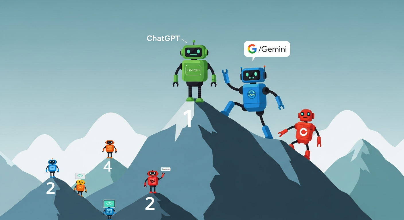 AI App Market Stabilizes: Google Surges, Vibe Coding Explodes